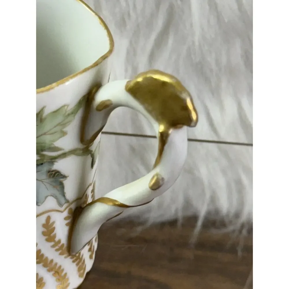 Antique 1900-1920s T&V Limoges France Pitcher Cream Milk Syrup F H George Signed